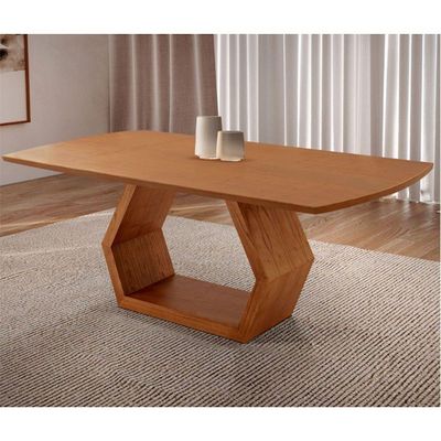 Mesa Para Sala De Jantar Ane Moderna Mobilia Cinamomo Imbuia