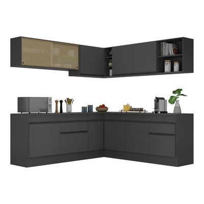 Armário De Cozinha Completa De Canto Mp2096.895 Preto