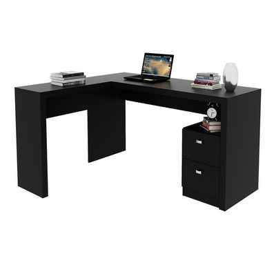 Escrivaninha/Mesa Com 2 Gavetas Cr25032 Preto