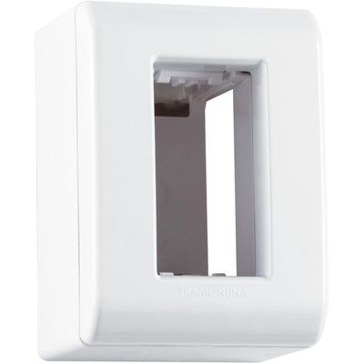 Kit 6 Caixa De Sobrepor 1 Posto Tramontina Lizflex Branca