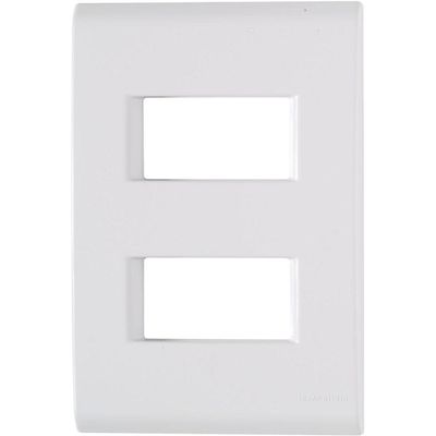 Kit 9 Placa 2 Postos Afastados 4x2 Tramontina Liz Branca