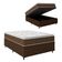 Cama Box Baú Casal Colchão Molas Ensacadas Pillow Top Martino 138X188X66Cm Marrom/Branco