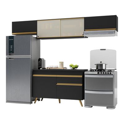 Cozinha Compacta Multimóveis Veneza Gb Fg3698 Preta