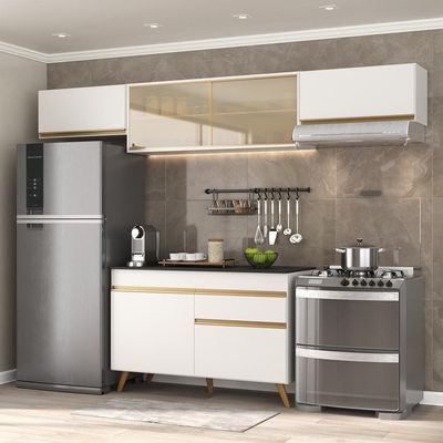 Cozinha Compacta Multimóveis Veneza Gw Fg3698 Branca