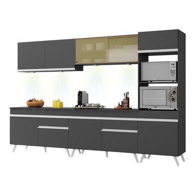 Armário De Cozinha Completa 5 Peças Mp2014.898 Up Preto
