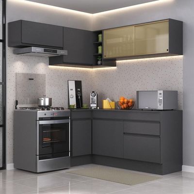 Armário De Cozinha Completa De Canto Mp2094.895 Preto