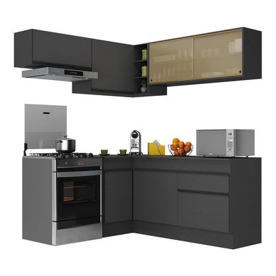Armário De Cozinha Completa De Canto Mp2094.895 Preto