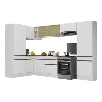 Armário De Cozinha Completa De Canto Mp2090.964 Branco/preto