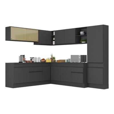 Armário De Cozinha Completa De Canto Mp2100.895 Preto