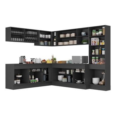 Armário De Cozinha Completa De Canto Mp2100.895 Preto
