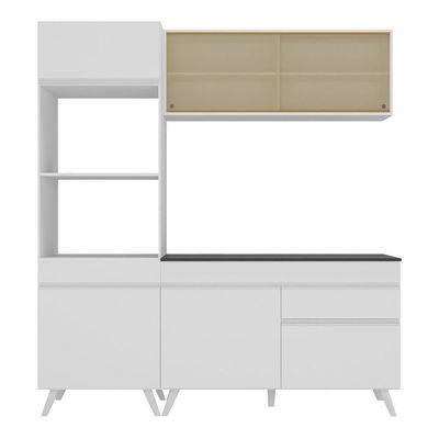 Armário De Cozinha Compacta 3 Peças Mp3695.891 Veneza Branco