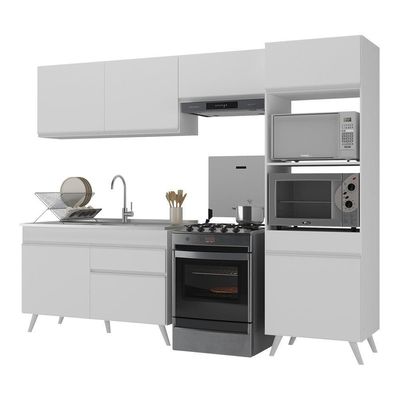 Armário De Cozinha 4 Peças Mp3693.891 Veneza Branco
