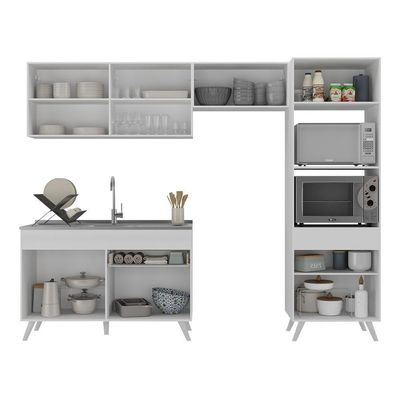 Armário De Cozinha 4 Peças Mp3693.891 Veneza Branco