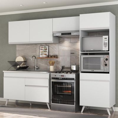 Armário De Cozinha 4 Peças Mp3693.891 Veneza Branco