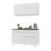 Armário De Cozinha Compacta 120cm Veneza Multimóveis V3687 Branco Branco