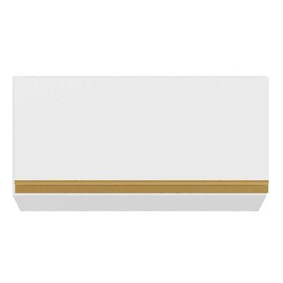 Armário De Cozinha Aéreo 70cm 1 Porta Basculante Veneza Multimóveis V3681 Branco/dourado
