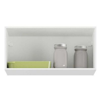 Armário De Cozinha Aéreo 70cm 1 Porta Basculante Veneza Multimóveis V3681 Branco/dourado