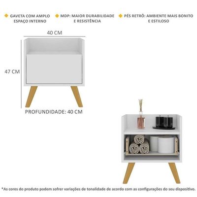 Gabinete Armário Banheiro 40Cm Retrô Multimóveis V5037