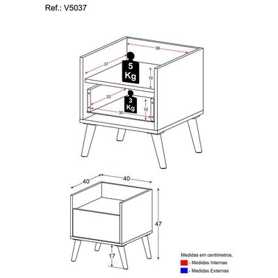 Gabinete Armário Banheiro 40Cm Retrô Multimóveis V5037