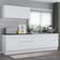 Armário De Cozinha Compacta 270cm Com Rodapé Veneza Multimóveis V2111 Branco Branco