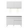 Armário De Cozinha Compacta 120cm Com Led Multimóveis Branco