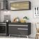 Armário De Cozinha Compacta 120cm Veneza Multimóveis V3688 Preto/branco Preto/branco