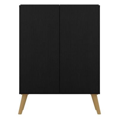 Aparador Buffet 2 Portas Multimóveis V3609 Preto/Natural