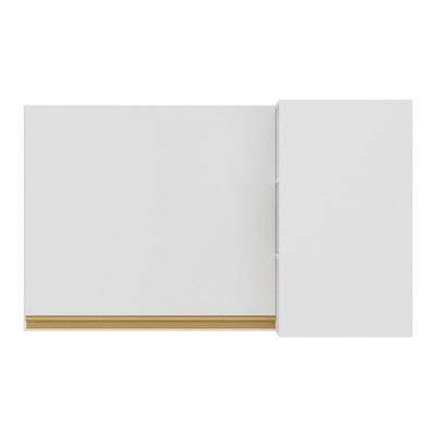 Armário De Cozinha Aéreo De Canto Veneza Multimóveis V3742 Branco/dourado Branco/dourado
