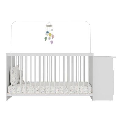 Berço Cômoda Para Colchão 60x130cm Beijinho Multimóveis Bb2870 Branco