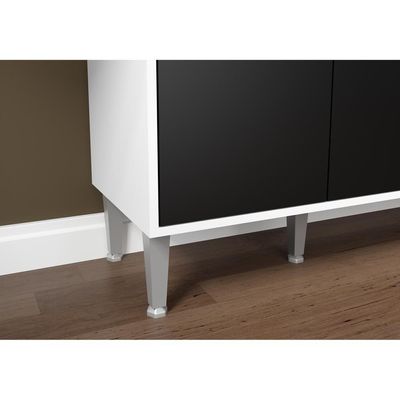 Cozinha Compacta Xangai 9 Portas Multimóveis Branco preto