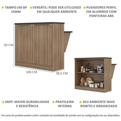 Balcão Bancadamesa Cozinha 5484 Multimóveis Madeirado