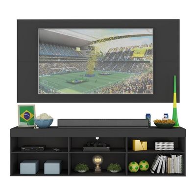 Rack Com Painel Tv 65" Holanda Br3059 Preto