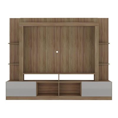 Rack Estante+Painel Tv 65" E Catar Br3395 lacca Fumê