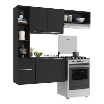 Cozinha Compacta Multimóveis Sofia Fg2001 Preta