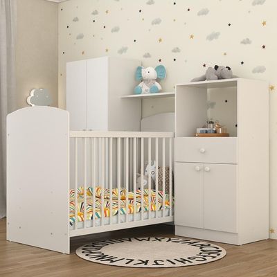 Quarto De Bebê Completo Berço/guarda-roupa/cômoda Fg2869