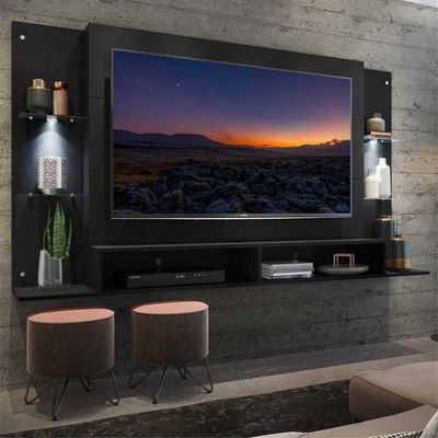 Painel Com 2 Leds Para Tv Até 60´´ Vegas Fg3394 Preto