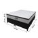 Cama Box Baú Queen Colchão Molas Pocket Ensacadas Tower 158x198x75cm Branco-preto Gazin Branc-marr
