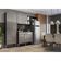 Cozinha Compacta Multimóveis Pequim Fg3572 Preta/lacca Fumê