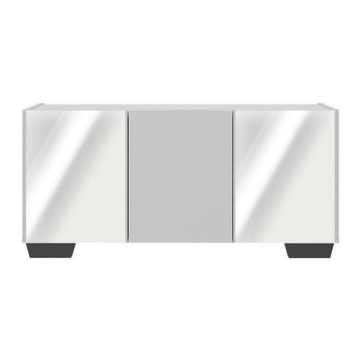 Rack Tv Até 32 Polegadas Com Espelhos Mp1079 Branco preto