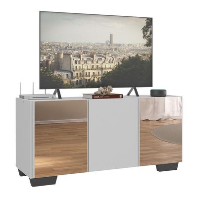 Rack Tv Até 32 Polegadas Com Espelhos Mp1079 Branco preto