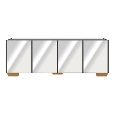 Rack Tv Até 50 Polegadas Com Espelhos Mp1083 Grafite natural