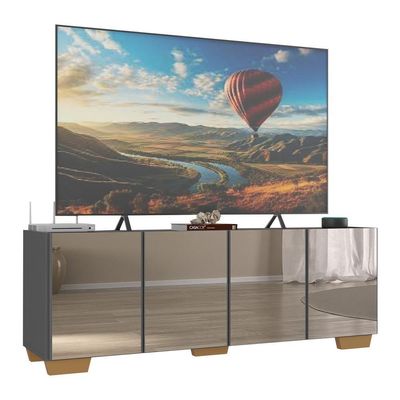 Rack Tv Até 50 Polegadas Com Espelhos Mp1083 Grafite natural