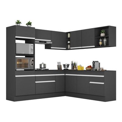 Armário De Cozinha Completa De Canto Preto/branco