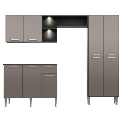 Cozinha Compacta com Armário e Balcão com Tampo Pequim Up