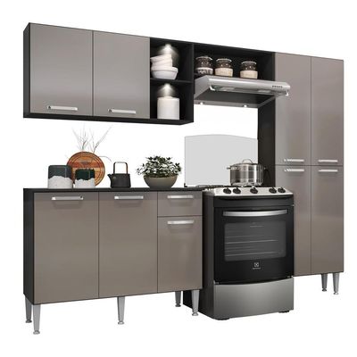 Cozinha Compacta com Armário e Balcão com Tampo Pequim Up