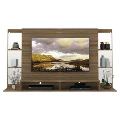 Painel TV até 60" com Espelho Prateleira Vidro Multimóveis