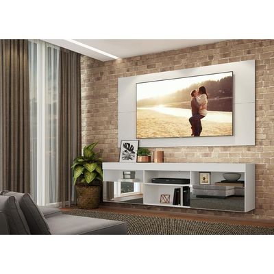 Painel Tv até 65" Rack Suspenso Espelho Flórida Multimóveis