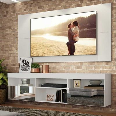 Painel Tv até 65" Rack Suspenso Espelho Flórida Multimóveis