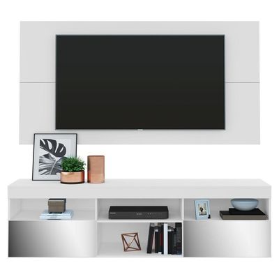 Painel Tv até 65" Rack Suspenso Espelho Flórida Multimóveis