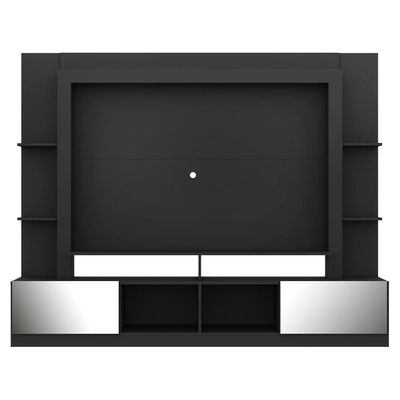Rack com Painel Suporte Tv 65´´ com Espelho Preto